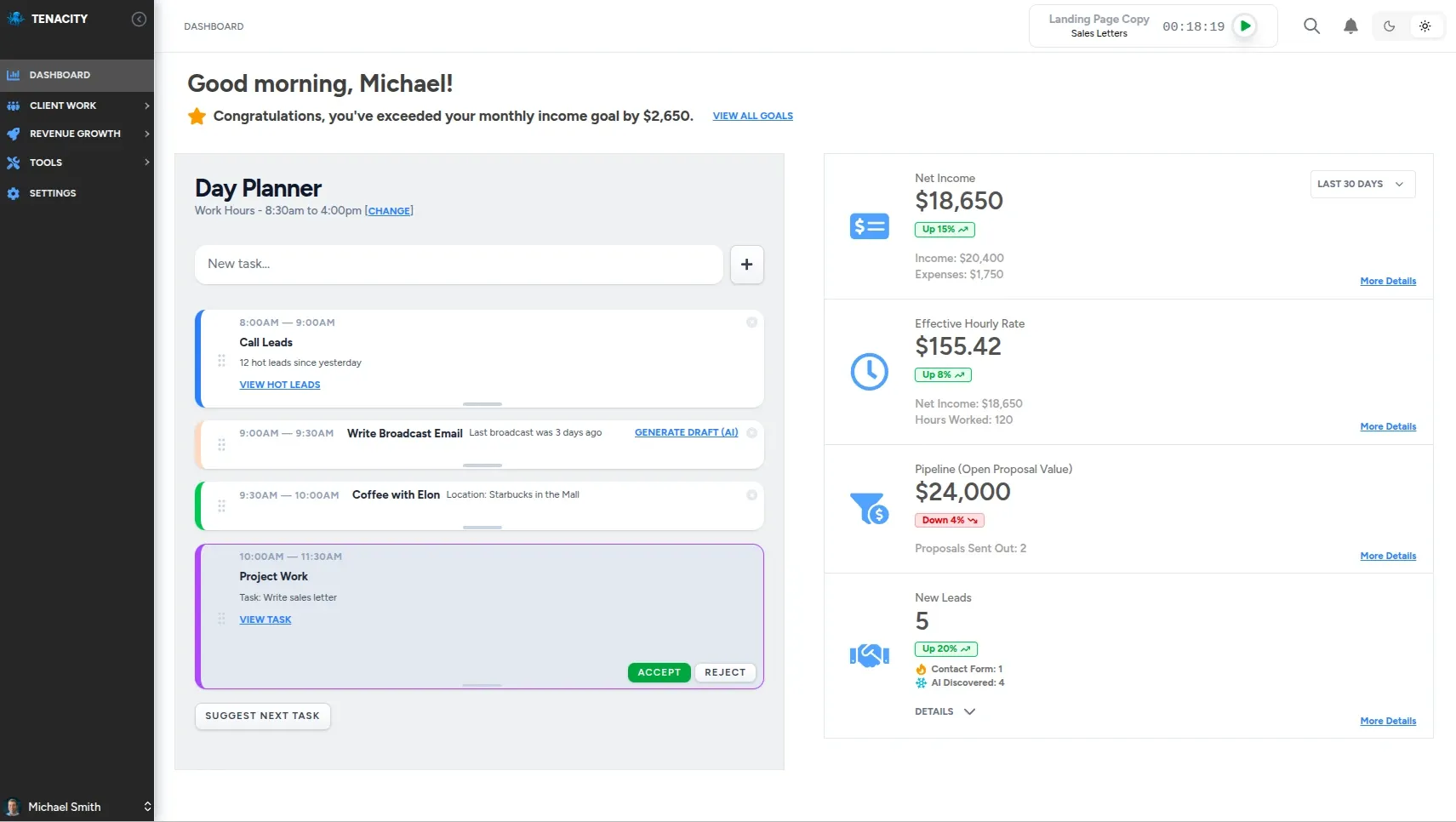 Tenacity. Freelancing Made Easy